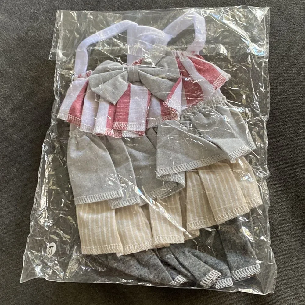Dog Summer Ruffle Layer Dress with Bow Lightweight for Small Dogs Size XS NEW